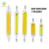 R7S LED Bulb COB Glass Tube 78mm 118mm 10W 20W AC110V 220V 360 Beam Angle Spot Light Bulbs