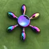 Stokta 120 Türler Dekompresyon Oyuncak Spinner Gökkuşağı El Spinners Tri-Fidget Metal Gyro Ejderha Kanatları Göz Parmak Oyuncaklar İplik Üst Handspinner Witn Kutusu