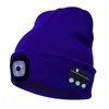 女性と男性の冬の暖かい音楽帽子のBluetooth Beanie Cap V5.0ワイヤレスステレオイヤホンサイクリングキャップマスク