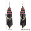 S2609 Bohemia Fashion Jewelry Beads Earrings Handmade Beaded Ethnic Wind Vintage Tassels Dangle Earrings