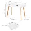Writing Computer Desk, Home & Office Laptop Notebook PC Workstation with 2 Large Drawers, Study Desk Vanity Makeup Table Simple Modern