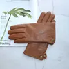 Nouveaux hommes en peau de daim mode velours doublure chaude couture extérieure gants en cuir véritable équitation en plein air Champagne gants H1022