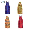QunQ Girls African Style Sukienka Letnie Bez Rękawów Kids Beach Wakacje Suknie Dla Dziewczyny Baby Toddler Dzieci Księżniczka Kostium Q0716