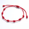 Charm Bracelets 24pcs 7 Knots Red String Bracelet For Women Men Lucky Amulet And Friendship Handmade Braid Rope Wristband Jewelry Gift