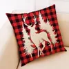 45x45 cm Christmas Pillow Case Wesoły Xmas Decor Do Ozdoby Domowej Ozdoby Poduszki Nowy Rok 2022 Noel Kerst Gift