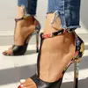 Bayan Pompaları Moda Yüksek Topuklu Seksi Exquisite 10 cm Kadınlar Yüksek Topuk Sandalet Bayanlar Artan Stiletto Süper Elbise Ayakkabı