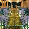 Beautiful Upscale Luxury LED Wedding Decor Mirror Carpet Aisle Runner For Party T Station Stage Decorations 10 PCS