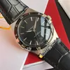 41mm Coaxial 131.63.41.21.01.001 Watches Miyota 8215 Automatic Mens Watch Black Dial Two Tone 18K Gold Case Leather Strap HWOM Hello_Watch