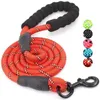 Dog Collars & Leashes Yfashion Strong Leash Climbing Rope Reflective Thread Design Night Safe Pet Chain With Padded Handle