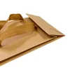 10 adet / grup Festival Hediye Kraft Çanta Alışveriş Torbaları DIY İşlevli Geri Dönüşümlü Kağıt Torba Kolları Ile 210724