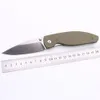 Expédition rapide Smke Knives TRM Atom Pocket Couteau Pliant Satin 14C28N Lame Vert Micarta Poignée Tactique Survie Couteau Outils De Camping En Plein Air