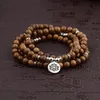 2021 nouveau Yoga chapelet multicouche 108 perles de bois Lotus Bracelet tibétain bouddhiste Mala bouddha bracelet à breloques pour femmes hommes