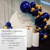 80 sztuk Christening Balloons Garland Arch Navy Blue and Gold Folia Latex Balloon do Baby Shower Christianism Party Decoration 210626