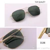 TOP Qualität Brillen CARAVAN Quadratische Metall Sonnenbrille Männer Frauen Glas Linsen Sonnenbrille mit Leder Box Formale Weibliche Des Lunettes De Soleil