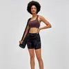 2064 High-rise yoga broek outfit met t-line naakt gevoel elastische strakke dames fitness warme broek sportkleding slim fit sport shorts