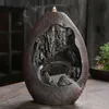 Big Resin Rockery Landscape Backflow Incense Burner Home Decor Smoke Waterfall Holder Handcrafted Buddhist Incense Holder