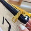 Designer sacola sacola mini luxurys sacos de marca crossbody bolsa de palha cross mulheres bolsa de moda liso mão tecida em splicing lona 2021 sh