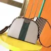 Dicky0750b shell Handbags chain clutch lady crossbody bags hobo classic Striped shoulder bag for women fashion chains purse handba225G