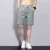SHAN BAO été léger et mince marque Shorts Style classique taille élastique hommes mode Shorts vert gris noir kaki 210531