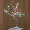 108 LED Touch Night Light Mini Romantic Christmas Tree Copper Wire Garland Fairy Table Lamp للأطفال غرفة نوم بار ديكور