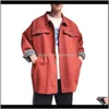 Kurtki Odzieżowiec Płaszcze Odzież Drop Delivery Hurtownie 2021 Luźne oprzyrządowanie Spring and Autumn Trend Korean Style Jacket All-Match S