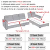 Fodera per divano ad angolo a forma di L impermeabile 1/2/3/4 posti Tessuto jacquard Fodera elastica grande Fodere rimovibili per soggiorno 211102