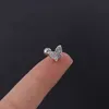1Pc Butterfly Cartilage Studs Cubic Zirconia Helix Tragus Conch Screw Back Earring Stainless Steel Piercing Jewelry Women