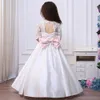 ファッションフラワーガールロングドレス高品質の女の子チュツツプリンセスドレスウェディングパーティーボールガウン