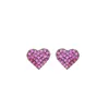 UMGODLY Luxury Brand Full Micro Cubic Zirconia Heart Shape Stud Earrings Women Fashion Yao Chen Collection Jewelry