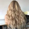 Wavy blondin 13x4lace front remy mänskliga hår peruker för svarta kvinnor transparent spets 180densitet höjd blondiner peruk 13x6 frontal full spetsar hårfäste naturligt