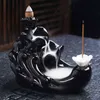 Ceramic backflow incense home decoration ornaments rockery waterfall ornamental crafts aromatherapy 211105