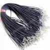 Black Wax Leather Snake chains Necklace For women 18-24 inch Cord String Rope Wire Chain DIY Fashion jewelry in Bulk