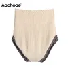 Aachoee mulheres patchwork de malha 2 peça set solto batwing manga longa cardigan camisola alta cintura sexy shorts casuais conjuntos 210413