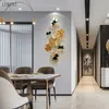 Creative Living Room Home Fashion Watch Modern Light Luxury Chinese Style Wall Clock Mute 210414