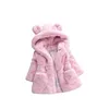 enfants hiver manteaux plus chauds Noël filles designer fourrure à capuche manteau épais bébé fille veste enfants vêtements chauds 5302 Q2