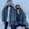 Kış Açık Eğlence Spor Aşağı Ceket Beyaz Ördek Rüzgar Geçirmez Parker Uzun Deri Yaka Kap Sıcak Gerçek Kurt Kürk Şık Klasik Macera Kış Mont YF01