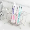 Tandborstehållare Badrumsuppsättningar Rakapparat Tooth Scast Organizer Container Stand Rostfritt stål 210423