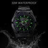 Forsining Stainless Steel Waterproof Mens Skeleton Watches Top Brand Luxury Transparent Mechanical Sport Male Wrist Watches 210804