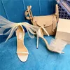 Designer Summer Sandal Dress Shoes Womens Bow trimmed Stiletto Heels Party Wedding Bridal Fashion Brand Lady Pumps