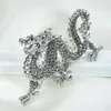 Pinos broches vintage exclusiva de cristal extra grande chinês dragão broche pino de pingente de corpete de corpete de fossa