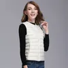 Autumn White Duck Down Women's Short Vest Jacket Sleeveless Portable Office Lady Women Vests Coats Winter Waistcoat Female 210915