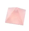 Pedra Preciosa Natural Pirâmide de Cristal Itens Novidade Ponto de Quartzo Rosa Chakra Reiki Cura Feng Shui Estátua de Energia Espiritual Estatueta Decoração Artes e Ofícios