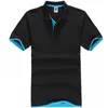 Sommer Herren Polos Casual Baumwolle Einfarbig Shirt Atmungsaktive Kurzarm T-Shirt Golf Tennis Kleidung