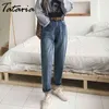 Tataria femmes hiver jean pour taille haute femme Vintage petit ami Harem lâche décontracté Denim pantalon 210514