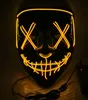 Cosmas Halloween Mieszana maska ​​LED Party Masque Maski Maski Neon Maske Light Glow In The Dark Horror Świecanie na twarz7796788