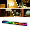 32led 40led strip pickup luzes ritmo rgb tubo colorido activado sonoro usb musica atmosfera luz barra ambiente luz noite controle app