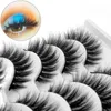 Partihandel 14 Par Ny 3D Tjock Fluffy False Eyelashes Cruelty Free Faux Mink Eyelash Handgjorda Naturliga DIY Lashes Extensions