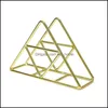 Napkin Decoration Aessories Kitchen, Dining Bar Home & Gardennapkin Rings Triangle Holders Luxury Retro Novelty Table Desk Decor Rack Drop D