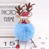 Christmas Gift Keyring Plush Keychain Pendant Cartoon Elk Luggage Decoration Key Chain Xmas Party Ornaments 13 colors for women girls