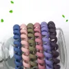 2021 Telephone Wire Coil Hair Tie Band Woman Frosted Elastic Rubber Girl Holder Bracelet Accessory Ponytail Headdress Scrunchy